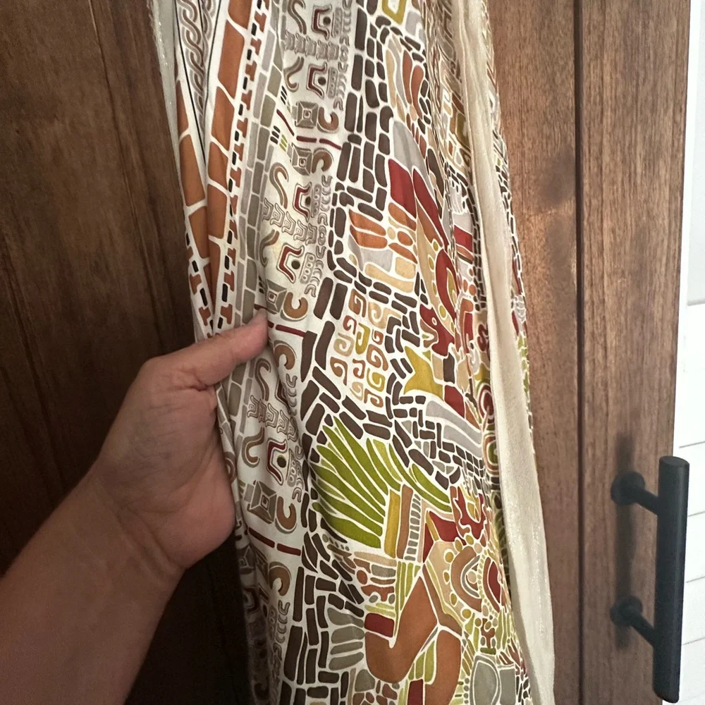 Geometric Patterned Scarf dress Nicole Miller - Picture 8 of 13